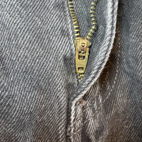 Vintage Levis 505 Jeans Mens 38x30 Black Gray Y2K Straight Red Tag - Picture 6 of 16